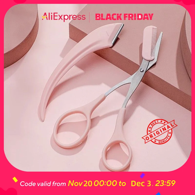 ​Precision Eyebrow Scissors - Ultra Sharp Blades for Clean & Defined Brows - Easy Grip Handles Perfect for Beginners