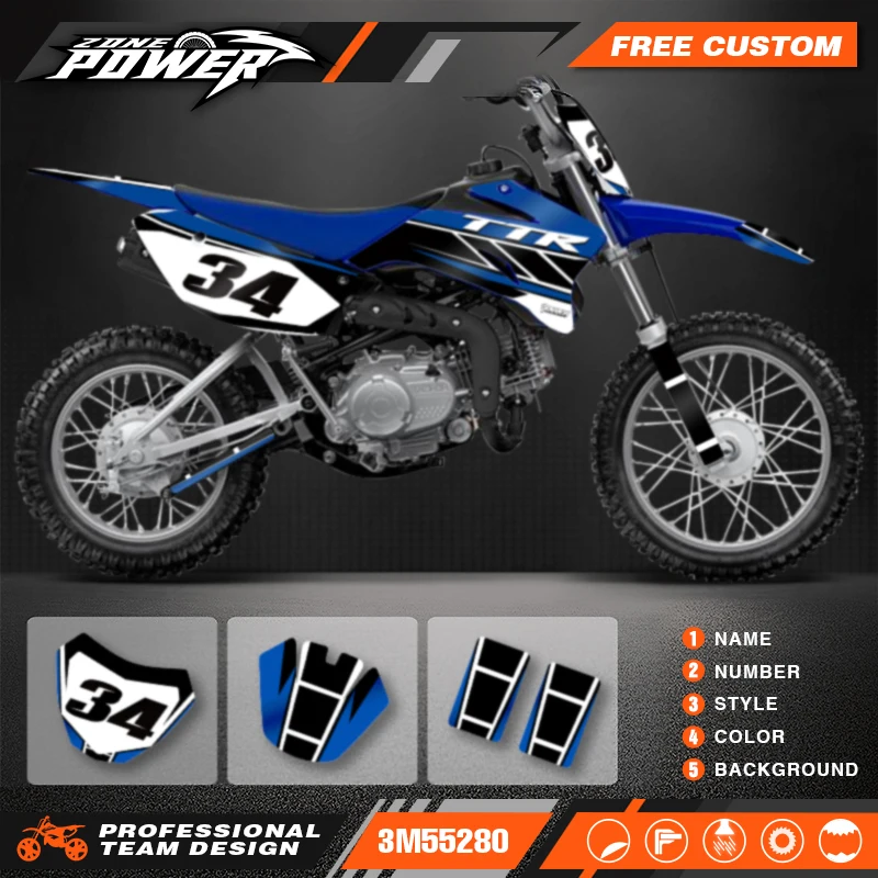

Powerzone For Yamaha TTR110 2008-2015 2016 2017 2018 2019 2020 2021 Custom Backgrounds Graphics Decals Sticker Kits 03