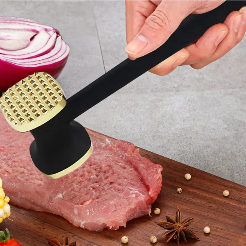 

Zinc Alloy Steak Meat Tenderizer Hammer Portable Double-Sided Meat Mallet Pork Chop Loose Pounder Needle Hammer Kitchen Tools