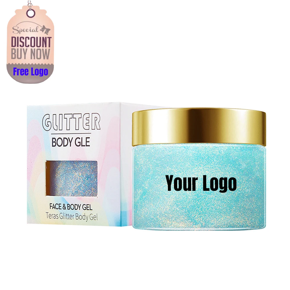 

Private Label Vegan Luminous Sequins Gel Flash Gel Body Face Hair Sequins Highlighter Customized Makeup Wholesale