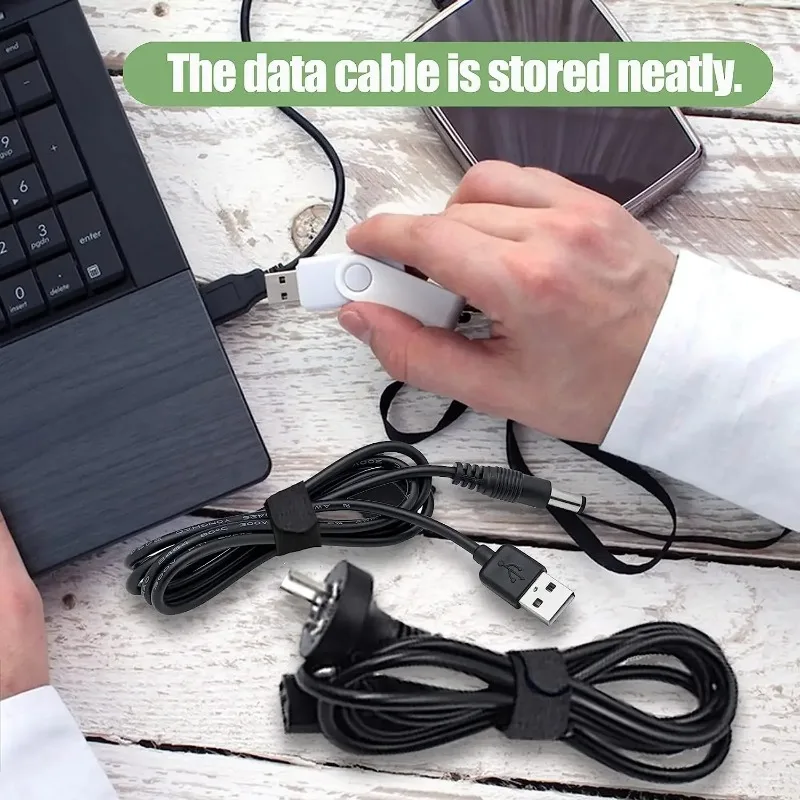 10/5Pcs Reusable Fastening Cable Straps MultiPurpose Hook and Loop Cable Ties For Cable Management Cord Organizer Strap
