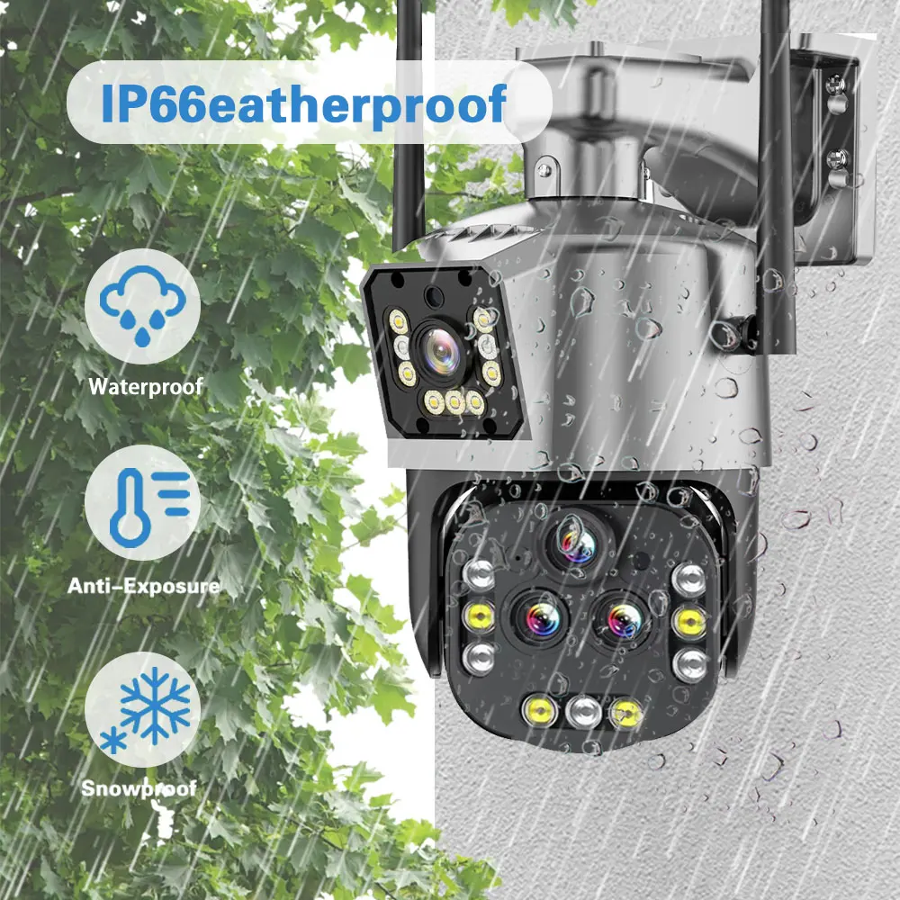 IPC360 Home 8K 16MP 20x Zoom WiFi PTZ Network Camera Outdoor AI Automatic Tracking 100M-150M Color Night Vision Security Camera