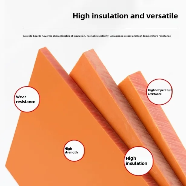 3/5/8/10mm Bakelite Sheet Bakelite Plate Board Electrostatic Prevention Insulated Panels for DIY 100x150mm 200x250mm 300x300mm