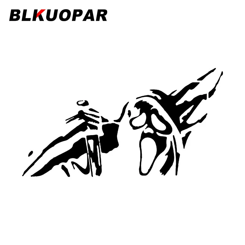 BLKUOPAR Skull Wearing A Hat Car Stickers Death Decals Waterproof Die Cut Thrilling Graphics Motorcycle Refrigerator Styling