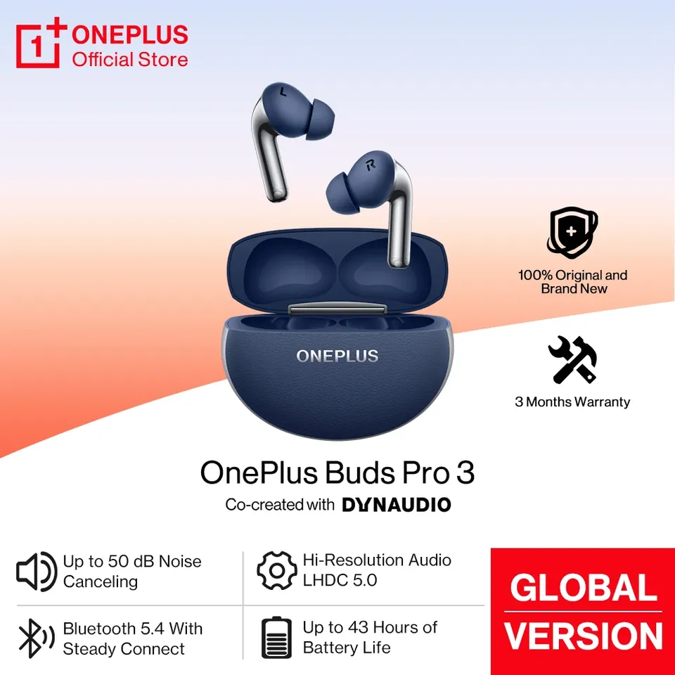  Original OnePlus Buds Pro 3 Global Version Bluetooth 5.4 Earphone 50dB Noise Canceling Spatial for Oneplus 15 13 13R 12 Nord 4 