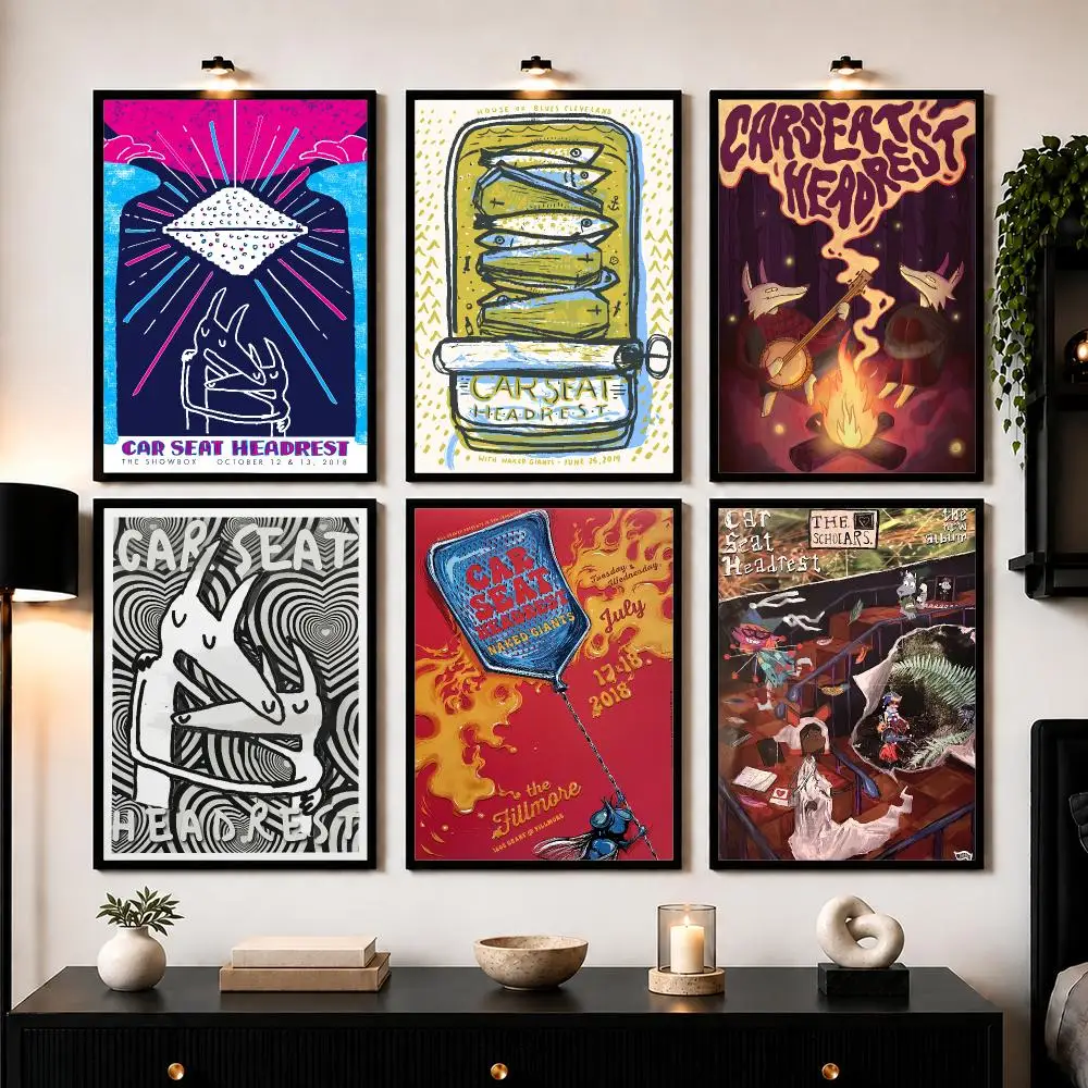 Band C-Car Seat H-Headrest Poster Wall Art Sticker For Living Room Bedroom Bar Home Decor Mural Painting Decoration