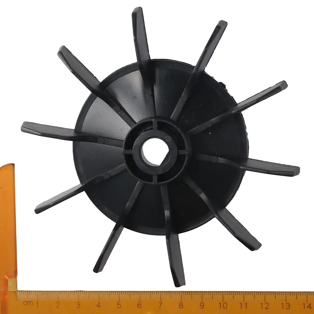 with 10 Vanes 14mm Shaft Motor Fan Blade Small 135mm OD Direct on Line Motor Blade Black Plastic Air Compressor Accessories