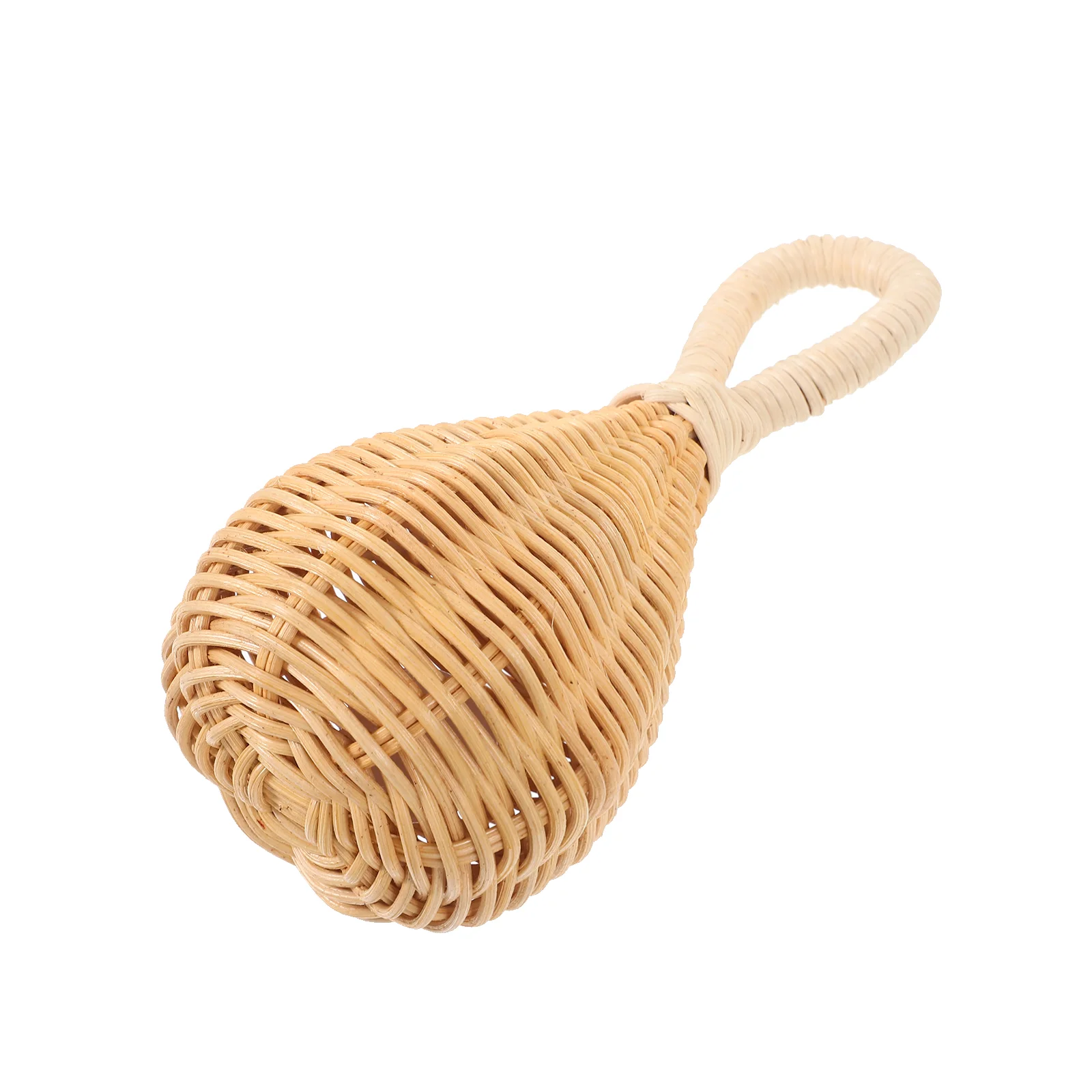 Baby Rattan Handbell Shaking Toys Lovely Rattles Beige Plaything Soothing Child