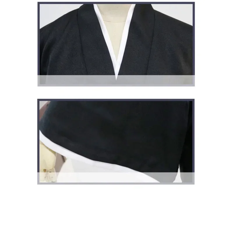 Bleekmiddel Cosplay Kuchiki Rukia Pruiken En Kimono Uniform Halloween Kostuum Voor Vrouw Die Pa Anime Kleding Deguisement Kostuum Man