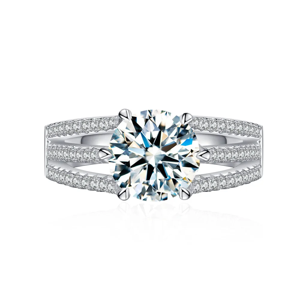 

8mm Eight Hearts Eight Arrows 2 Carat Diamond S925 Silver Wedding Proposals Ring