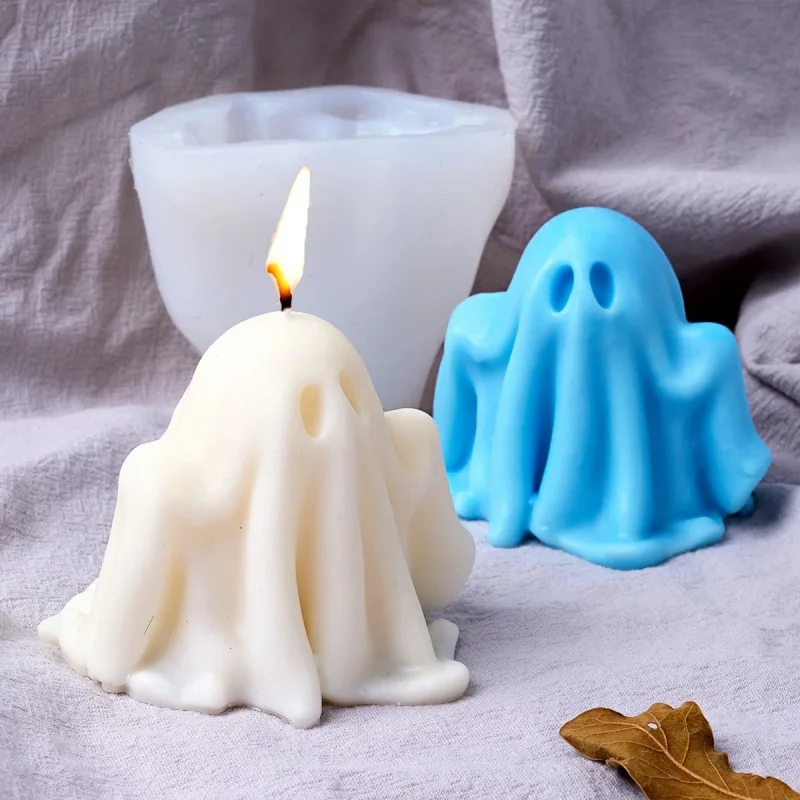 

Хэллоуин призрак ароматерапевтическая свеча силиконовая форма забавная подарочная форма DIY шоколадный торт мыло ручной работы пластырь смола гипсовый декор