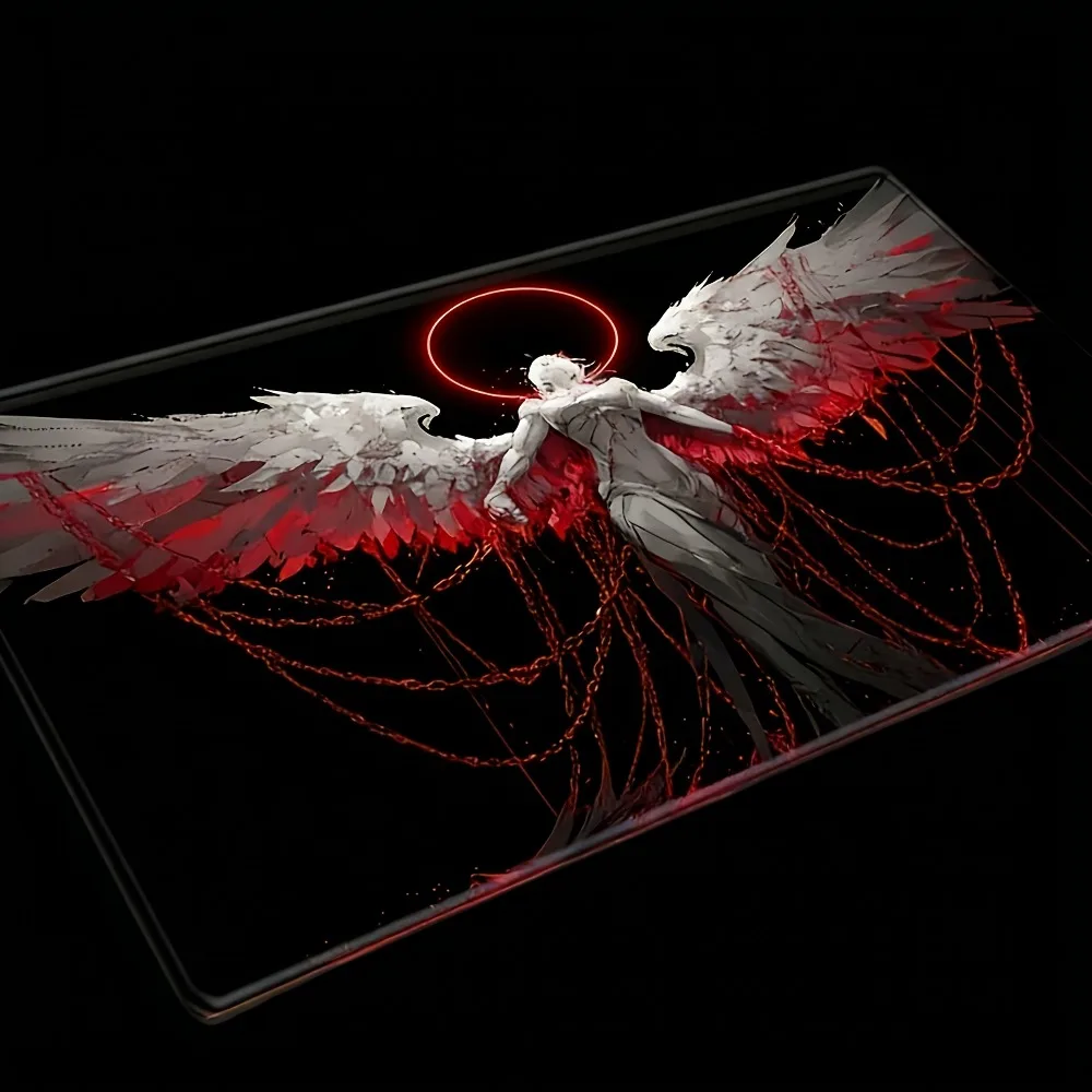 Mysterious Dark Angel Game Controller Pad, Desktop Pad, Anti-Slip, Suitable for Collectible Card Games and Board Games