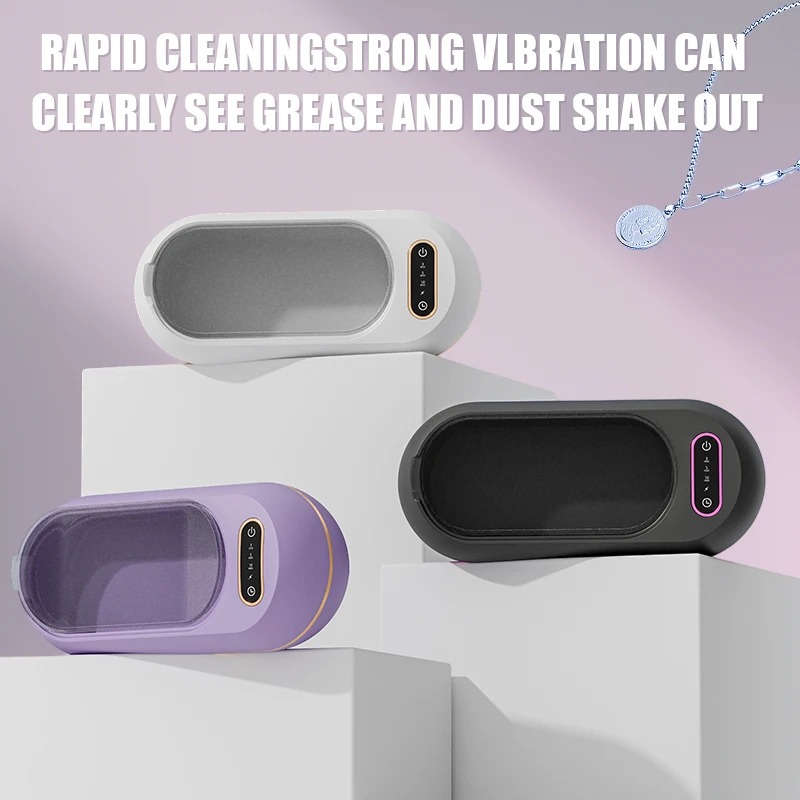 منظف بالموجات فوق الصوتية الاحترافي لسطح المكتب المنزلي عالي التردد 45 كيلو هرتز أداة التنظيف العميق للمجوهرات والساعات والأشرطة والنظارات