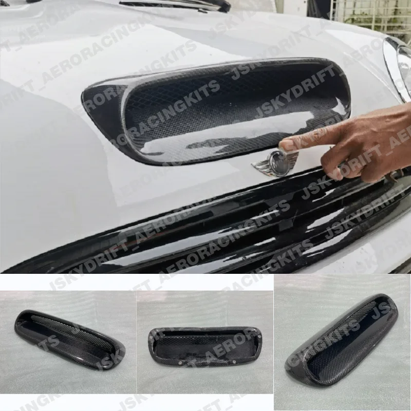 

For Mini Cooper S MK1 01-06 R53 Carbon Fiber Front Hood Vent Scoop Air Duct Trim