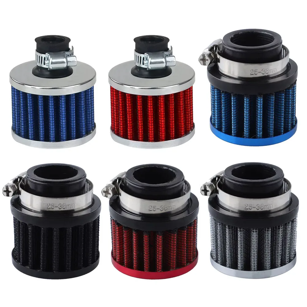 

Автомобильный воздушный фильтр двигателя 12 мм 25 мм, клипса, автоматический круглый конический комплект фильтров на впуске холодного воздуха, вентиляционное отверстие, сапун картера, автоаксессуар