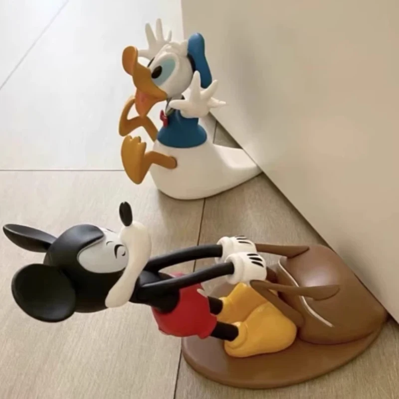 Popular Anime Figure Mickey Stitch Duck Door Stoppers Cartoon Woody Creative Home Anti-Collision Doorstop Blockers Toys Gifts