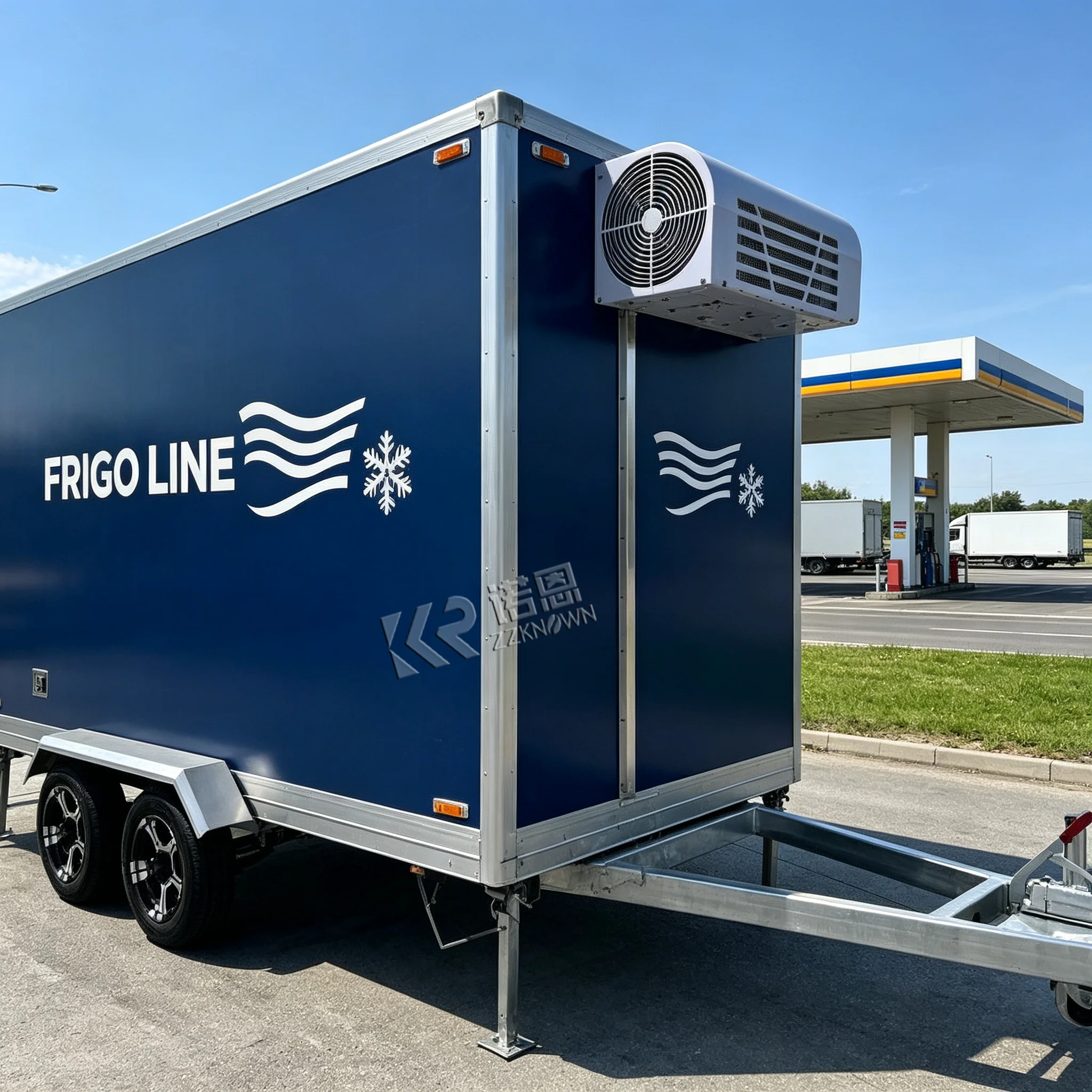 Commercial Mobile Cold Room Trailer Refrigerated Freezer Chiller for Food Trucks, Catering, Outdoor Events, Ice Cream, Meat