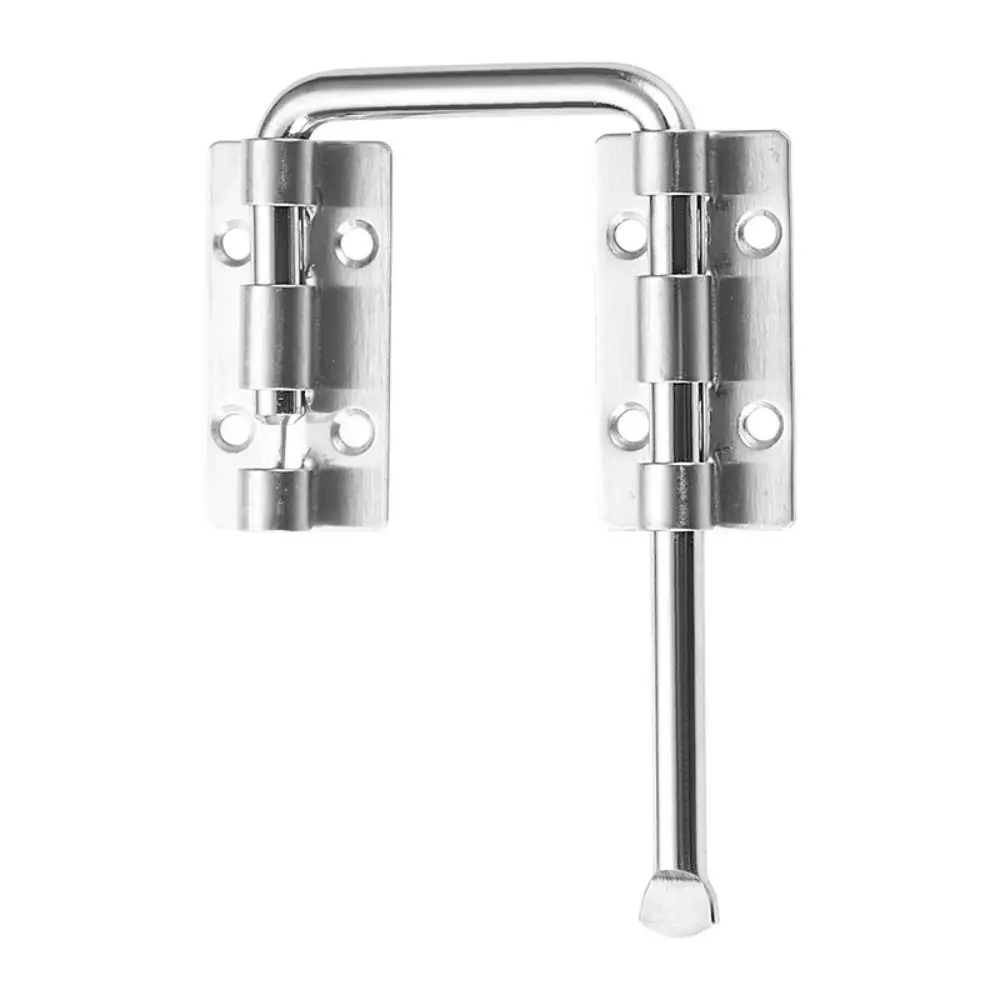 Durable Stainless Steel Door Latch Lock Non Perforated 90/180 Degree Gate Latch Thickened Safety Anti-theft Buckle Gates