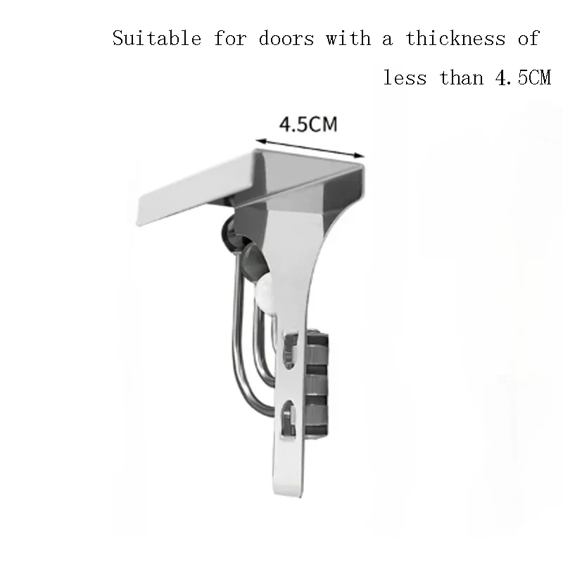 Door Hanging Hook Punch Free Door Hanger Hats Bags Holder Tie Scarf Key  Iron Wall Clothes Coats Rack Towel Shelf