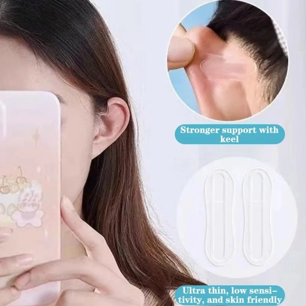18pcs Self Adhesive Cosmetic Ear Stickers Invisible Transparent Ear Supporters Elf Ear Stickers Skin-Friendly Ear Corrector