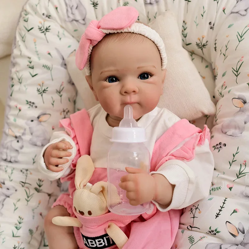 

19inch 48cm Reborn Baby Doll Full Vinyl Body Bettie Newborn Doll Lifelike Soft Real Soft Touch