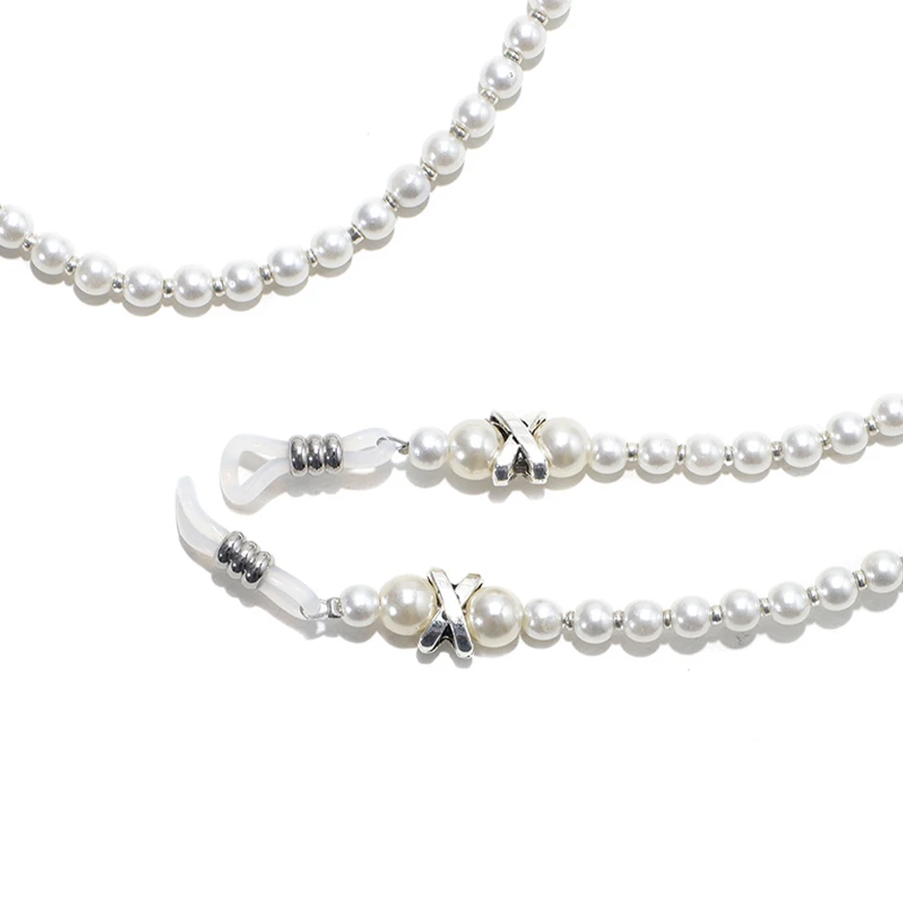 

2 Pcs Pearl Glasses Chain Elegant Sunglasses Decorative Strap Stylish Creative Comfortable Anti Loss Accessories For Eyewear
