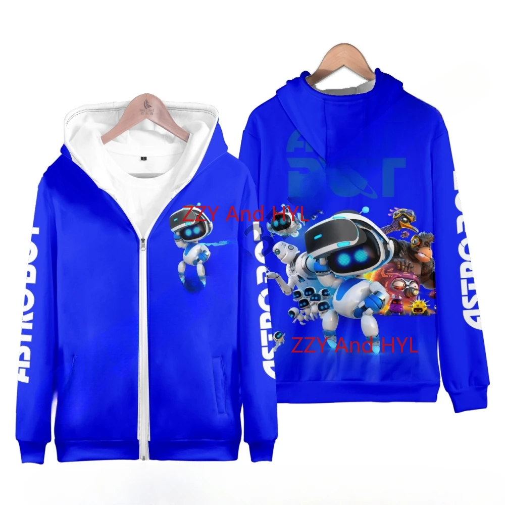 Hot Game ASTRO BOT 3D Print Zip Up Women/Men Hoodie Sweatshirt Boys Girls Kids Adult Long Sleeve Zipper Hooded Jacket Outerwear