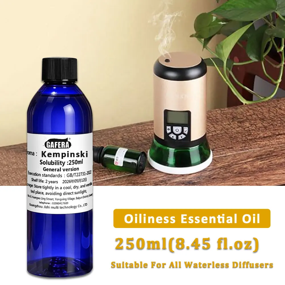 GAFERA 250ml (8.45 fl.oz) Kempinski Essential Oil, For All Waterless Diffuser, Hotel Fragrance Aroma Machine Replenishes Essence