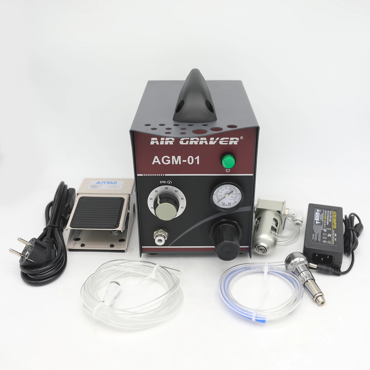 Kinway AGM01 Pneumatic Portable Metal Jewelry Engraving Machine for Bracelet Ring Stone Engraving-DIY & Garment Making