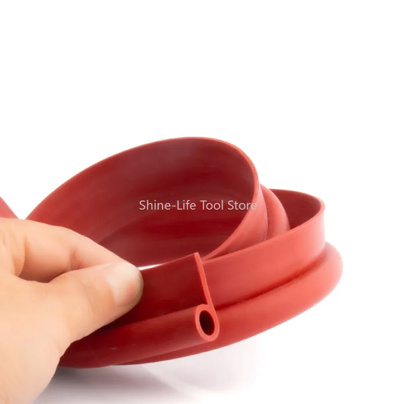 High and Low Temperature Resistant P Type Red Silicone Strip Oven Refrigerator Door Window Silicone Rubber Sealing Strip view 2