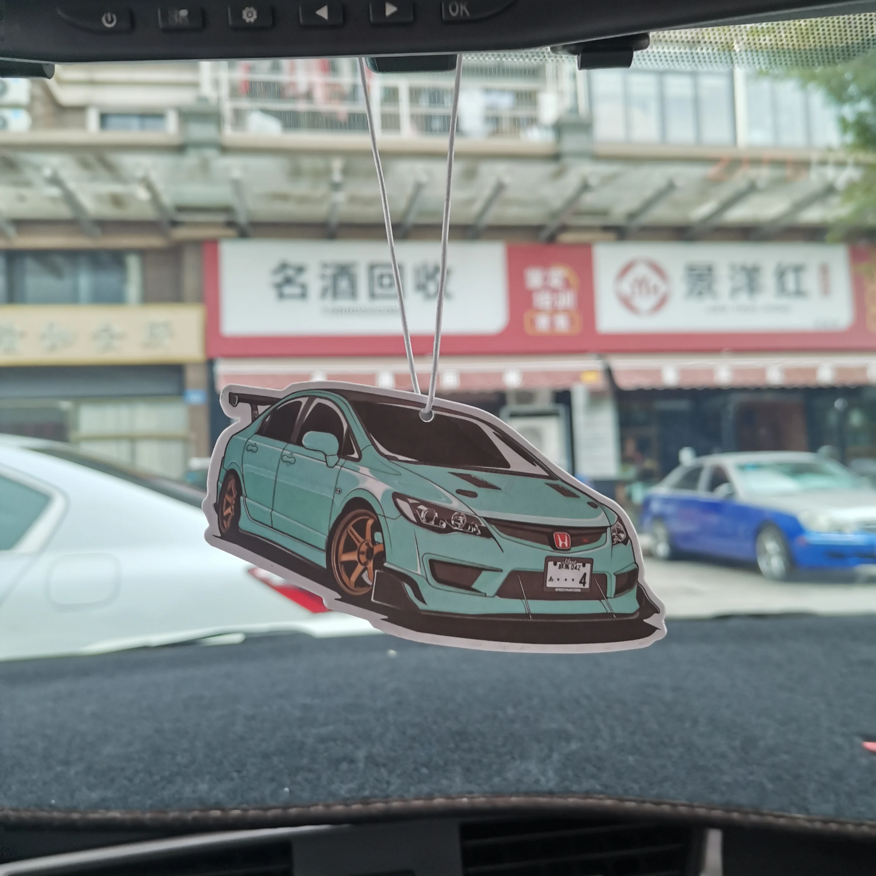 JDM Style Car Air Freshener Paper  Auto Hanging Perfume Fragrance Car Interior Accessories For Honda Civic 8th/10th Gen Type R