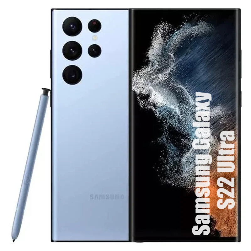 هاتف Samsung Galaxy S22 Ultra 5G S908U1 8G RAM + 128GB/256GB ROM 6.8 بوصة ثماني النواة سنابدراجون 888 eSim الأصلي S22 Ultra