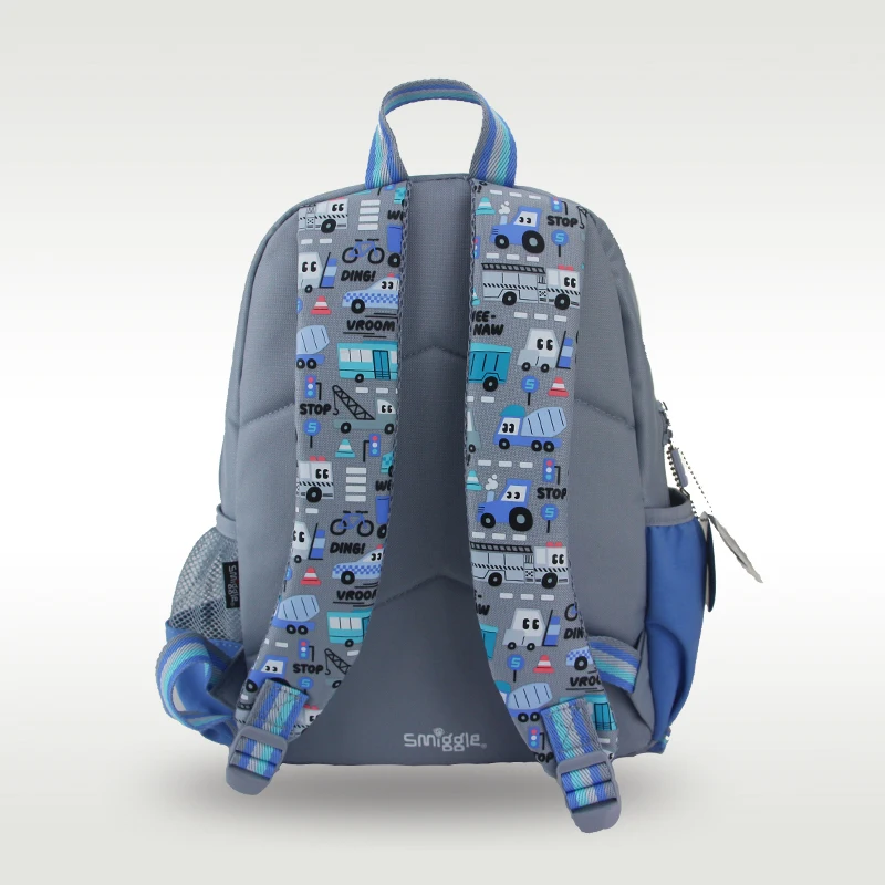 حقيبة مدرسية للأطفال للأولاد حقيبة ظهر شاحنة خلاط رمادية Kawaii 3-7 سنوات أكياس النمذجة 14 بوصة #4