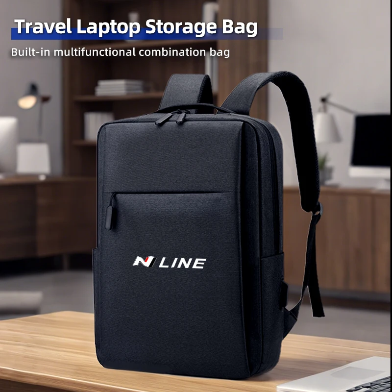 USB حقيبة مدرسية قابلة للشحن مقاوم للماء حقيبة كمبيوتر محمول لشركة هيونداي Nline IX35 I30 I20 توكسون أكسنت إلنترا جيتز جينيسيس سون