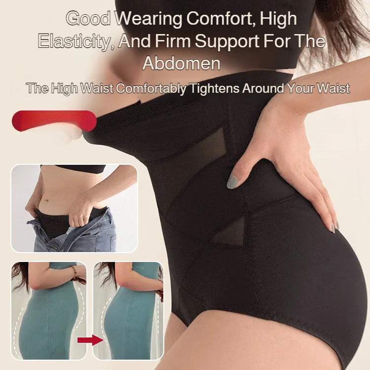 Women's high waisted tummy control pants cross body shaping waist pants tummy control underwear postpartum belly reduction waist
