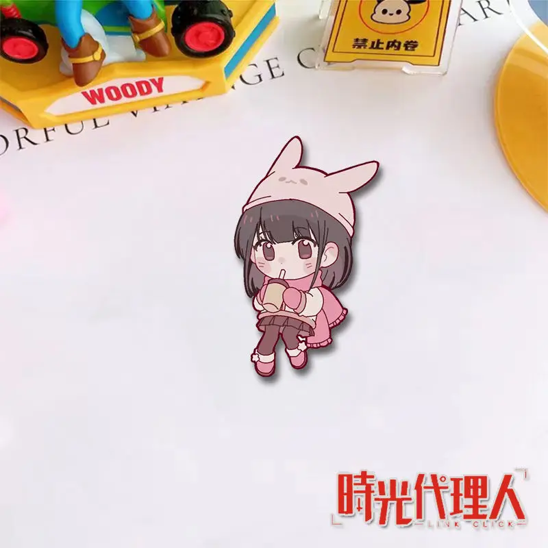 Liao Lin-Alfileres con insignias de Lucas Charles para mujer, broche de Anime con enlace, broches Kawaii de Cosplay a la moda, accesorios para