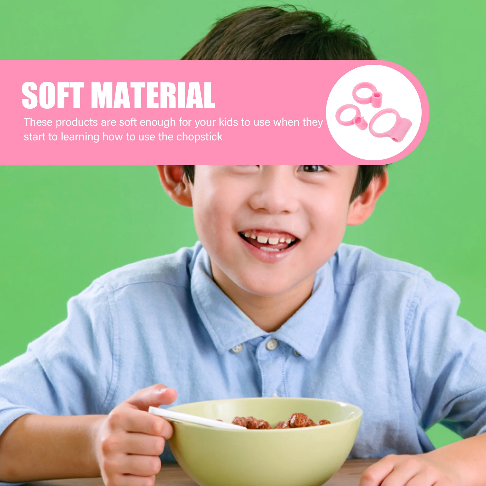 

18Pcs Reusable Chopstick Helper Rings Silicone Training Tools for Children Learning Chopstick Learning Rings Silicone Tools