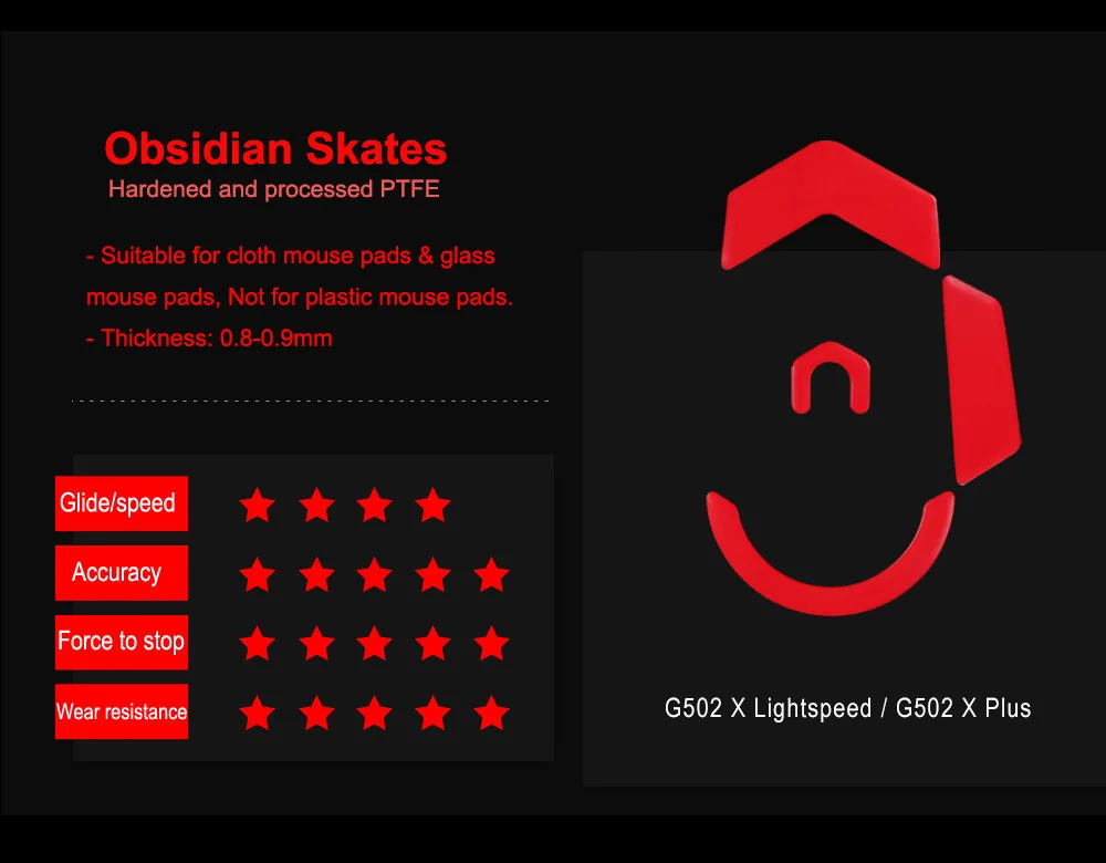 Klawiatura X-Raypad Obsidian Control Skates dla G502 X Lightspeed / G502 X Plus — zdjęcie produktu 3