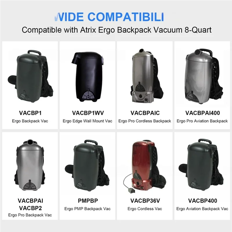 

【Price-Drop!】Replacement Dust Bags For Atrix Ergo Backpack Vacuum 8-Quart Replace Part VACBP1 VACBP36V VACBPAI Vacuum Parts