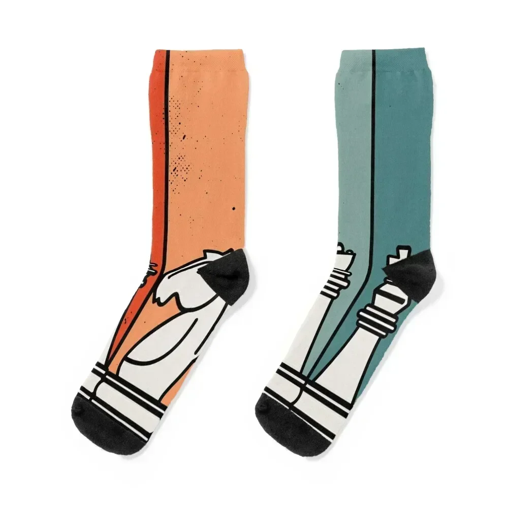 

Vintage Retro Chess Socks christmas stocking men cotton high quality happy moving stockings Socks Female Men's