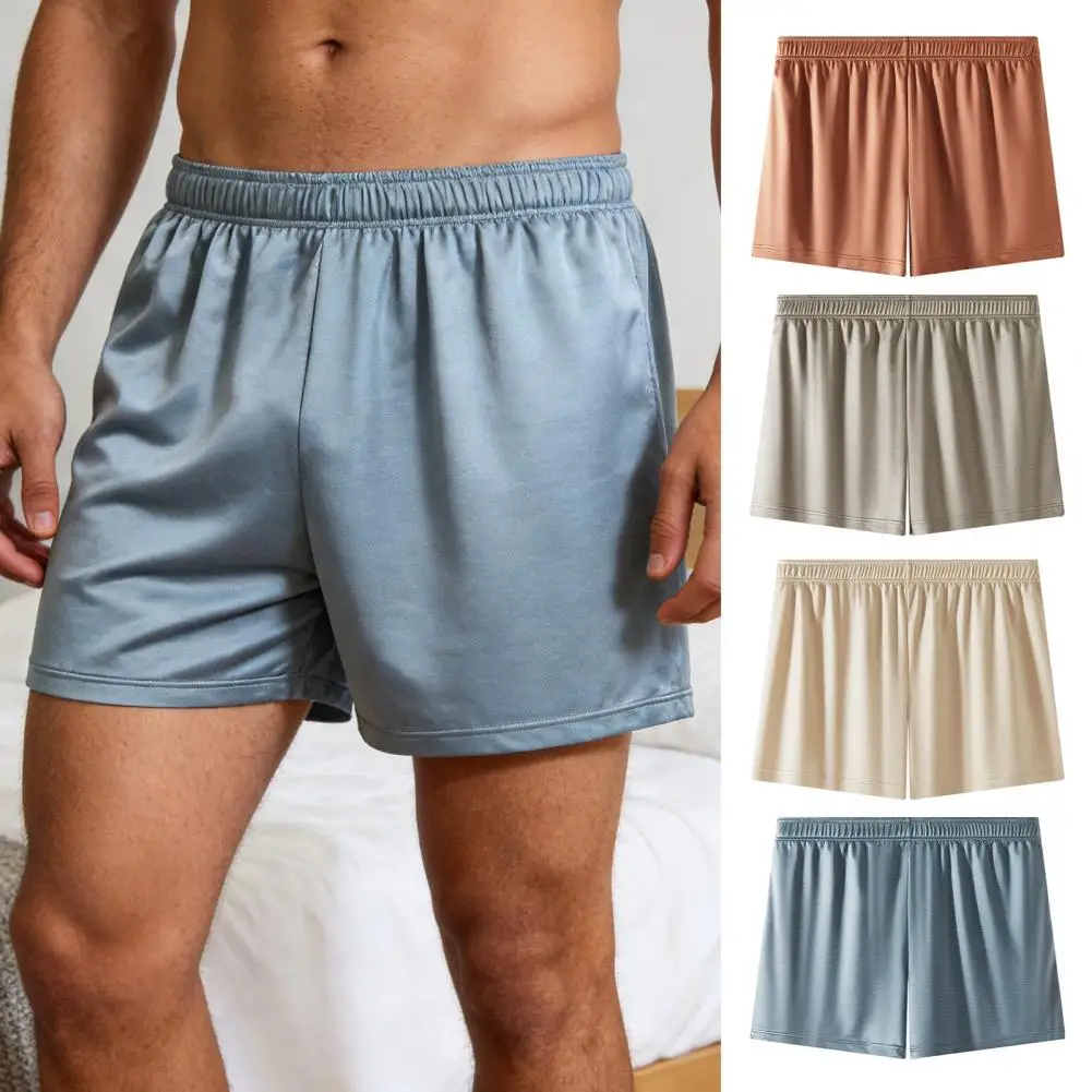 

Men Boxers Shorts Luxury Ice Silk Satin-like Boxers Summer Solid Men's Underpants -Breathable Man Underpants Panties Underwear