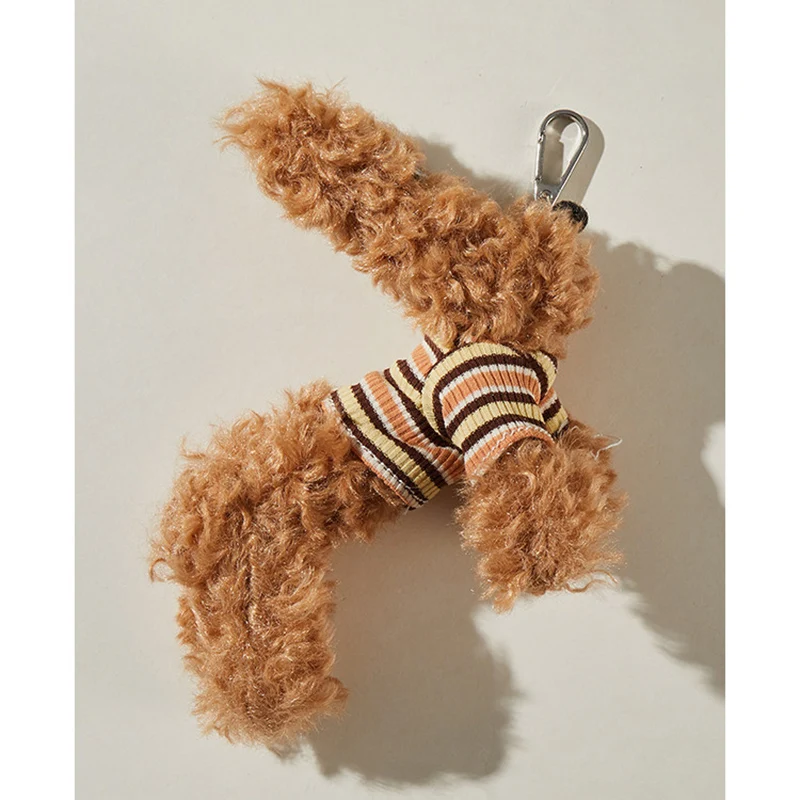 Stray filhote de cachorro saco de pelúcia pingente bonito na moda brinquedo pingente melhor amigo presente personalizado cabelo encaracolado