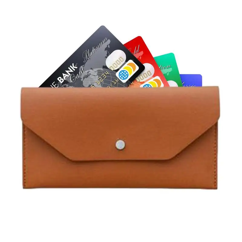 

Long Wallet for Men Slim PU Leather Envelope Wallets Multifunctional Money Holder Women's Envelope Wallets for Outgoing Dating