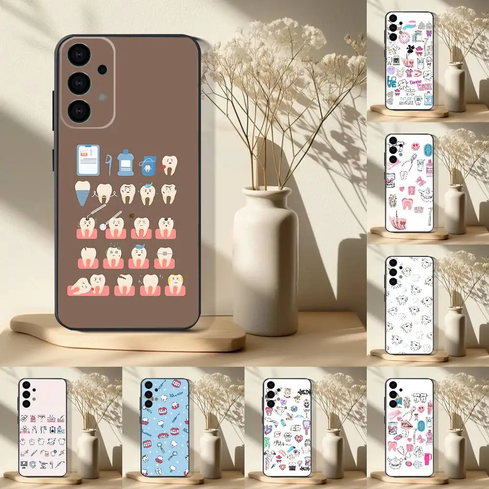 

Dentist Teeth Tooth Collage Phone Case For Samsung S 25,24,23,22,30,21,10,9,Ultra,Plus,Lite,FE,4,5G Black Soft Case