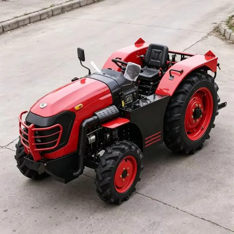 Customized Ploughing Machine, Wheeled Rotary Tiller, Four-wheel Cultivator, Easy-to-operate Farming Machinery for Personal Use