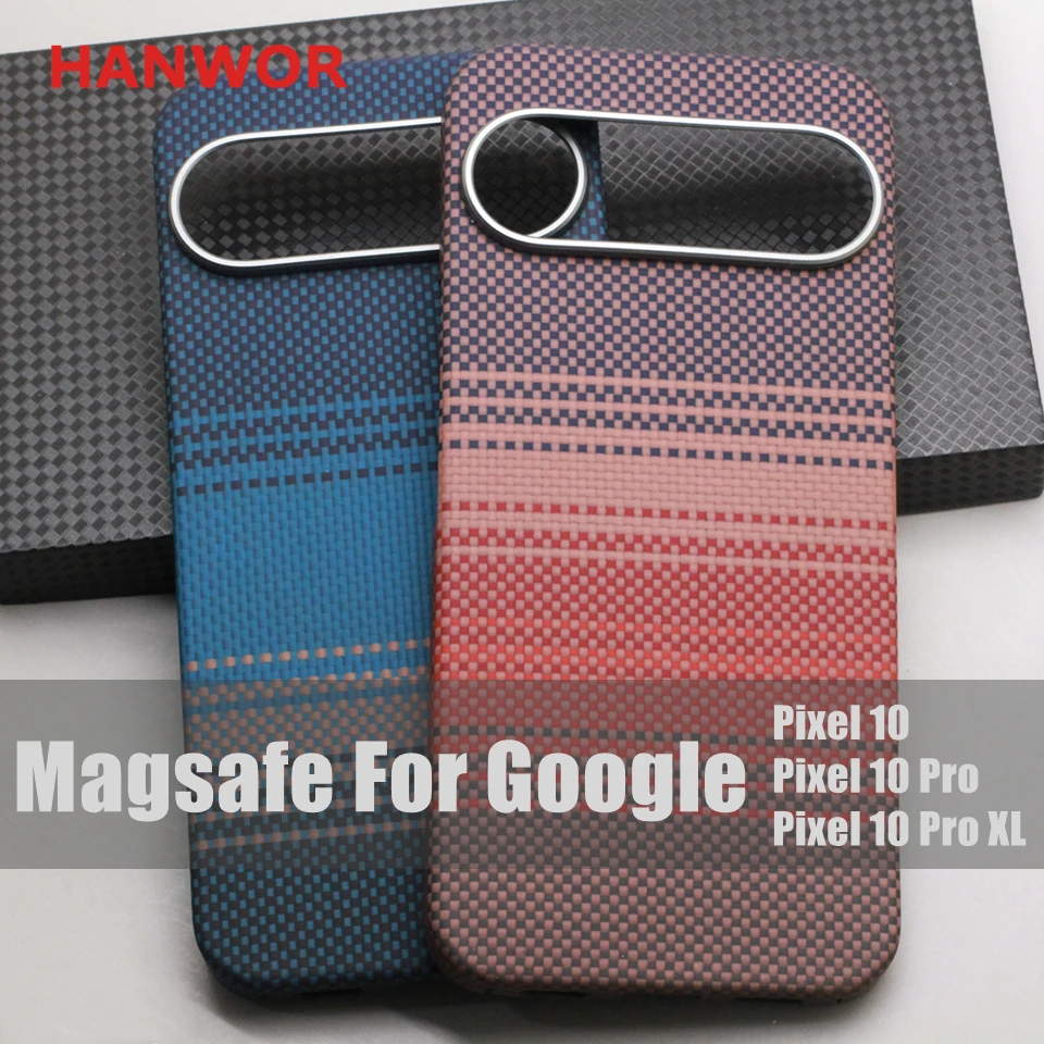 

High End Business Carbon Fiber Protective Case for Google Pixel 10 Pro XL Ultra-thin Aramid Fiber Magnetic Wireless Charger Case