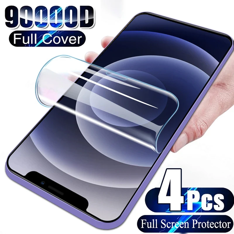 4 шт. Гидрогелевая пленка для Oppo A96 A95 A94 A93 A92S A91 A58 A57 A56 A55 A54S A53 A52 A78 A74 A36 A35 A16S A15 A12, защитные пленки для экрана