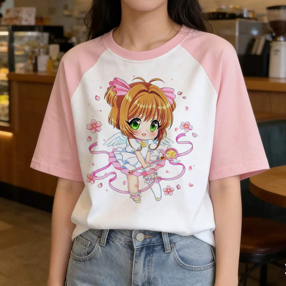 Sakura Vard Captor tshirt teen clearance sales baddie anime y2k emo tshirt gyaru 80s Retro 2000s dollette