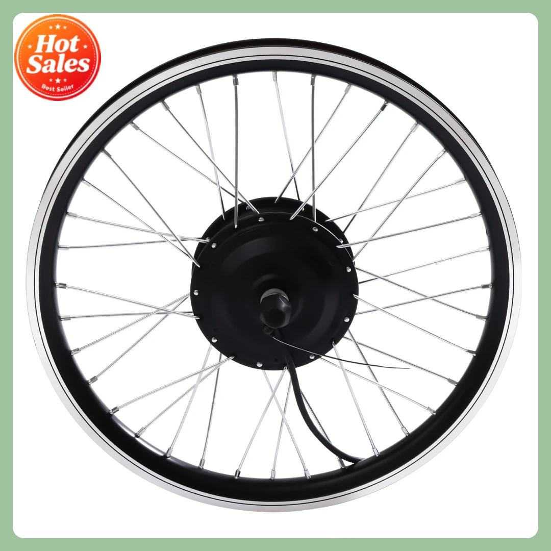 Image of 20 Zoll E-Bike Umbausatz Vorderrad 36V 350W LCD-Display Bürstenloser Getriebenabenmotor 28km/h Höchstgeschwindigkeit 24km/h Tragfähigkeit Aluminium Eisen Kupfer Magnet Stahl Langlebig Einfache