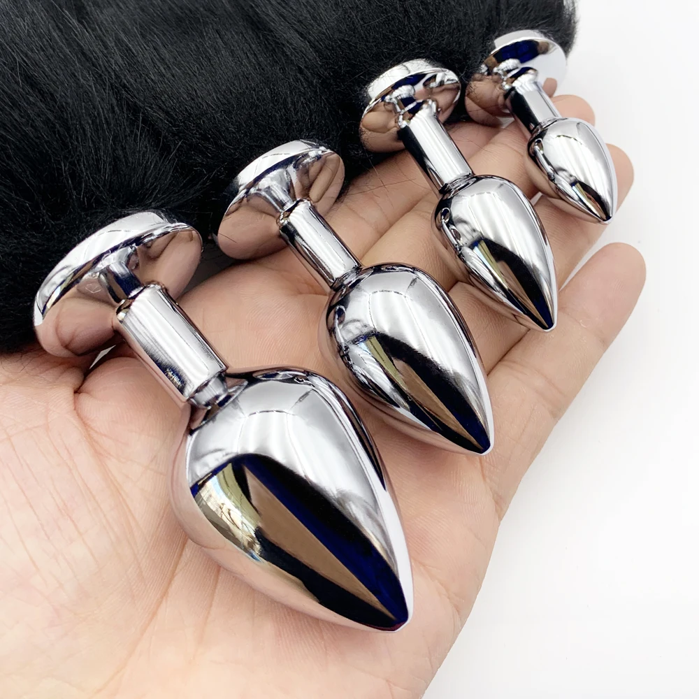 1pcs, BDSM Four size dog tail anal plug, animal tail butt plug, role-playing sex games, men and women sex toys - view 6